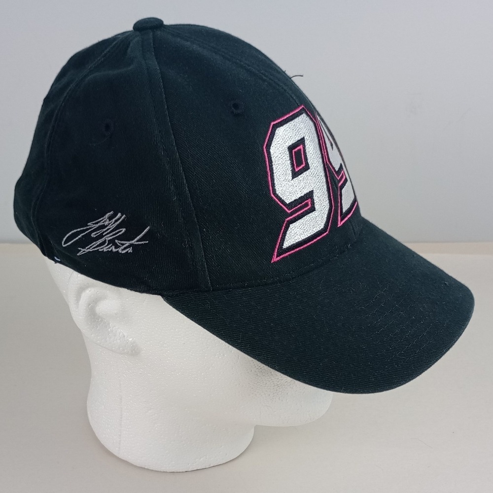 Checkered Flag Sports Mens OS Black Pink Embroidered Racing Jeff Burton 99 Hat